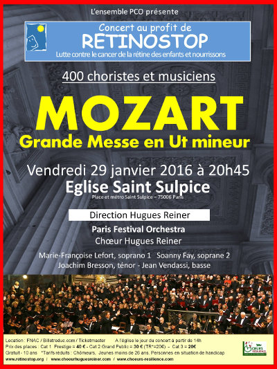 Affiche du concert Rétinostop du 29 janvier 2016