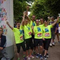 Coureurs Rétinostop à la Course des héros 2016 à Lyon